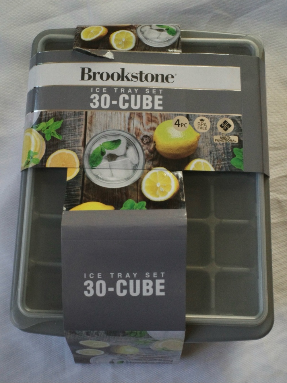 Brookstone Gray 30-Cube Ice Tray Set - 3 Pack